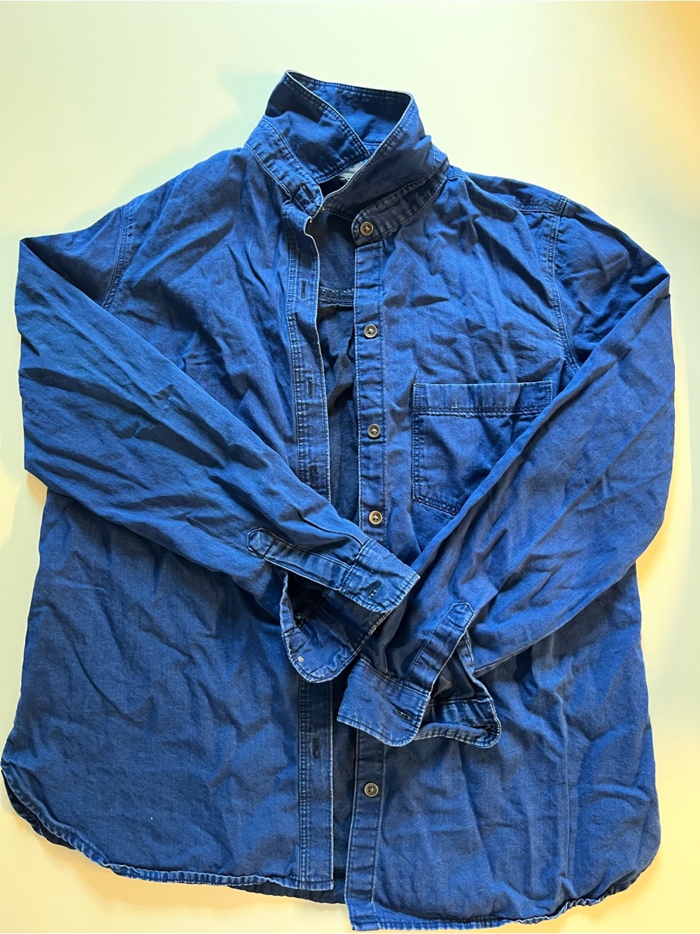 Old Navy Blue Long-Sleeve Button-Down Shirt